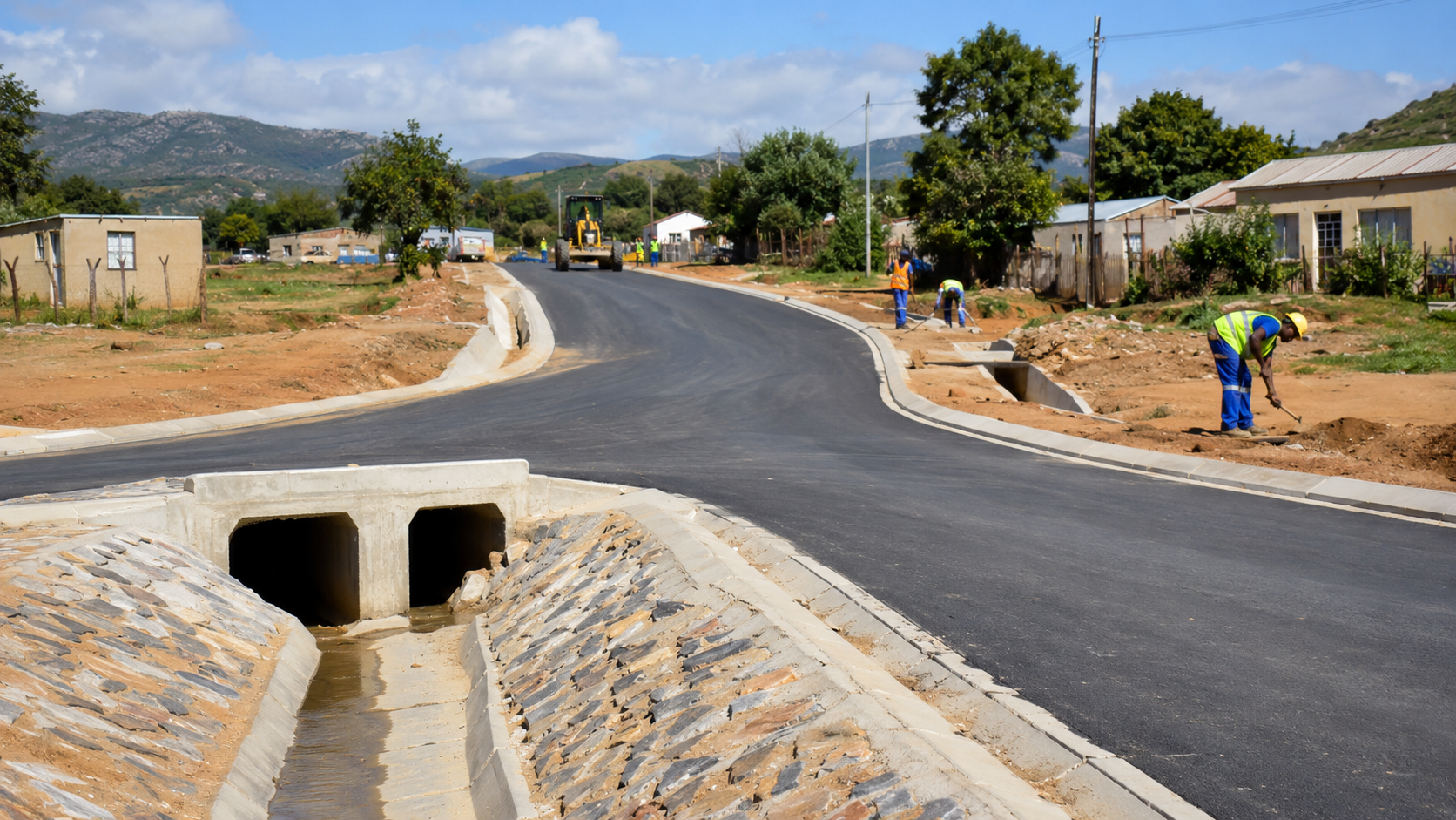 Civil construction and stormwater road works